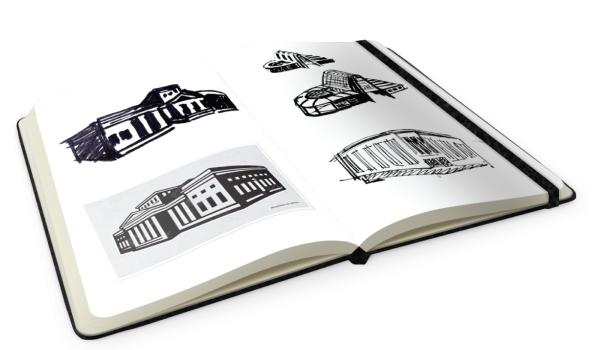 look inside my sketchbook of subtractionism