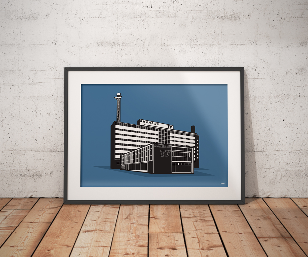 Granada tv illustration in a frame