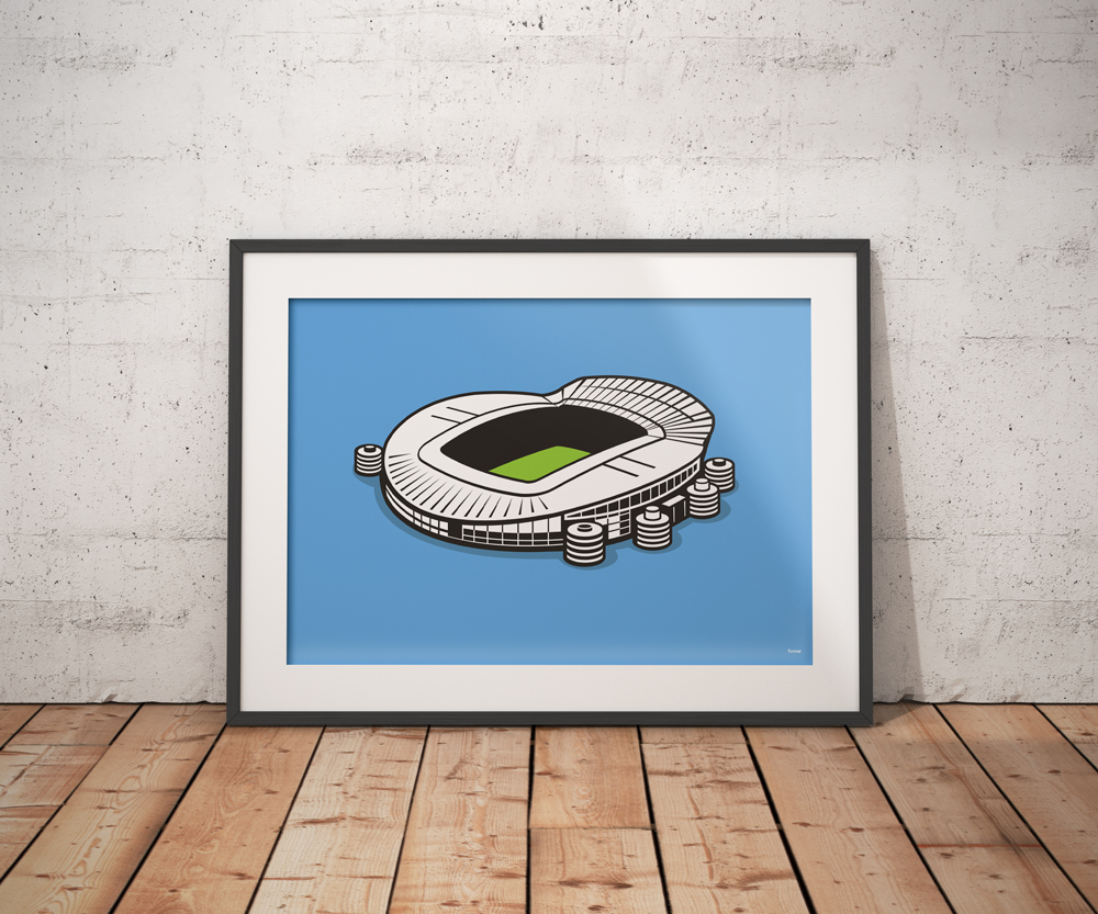 Manchester City stadium illustration