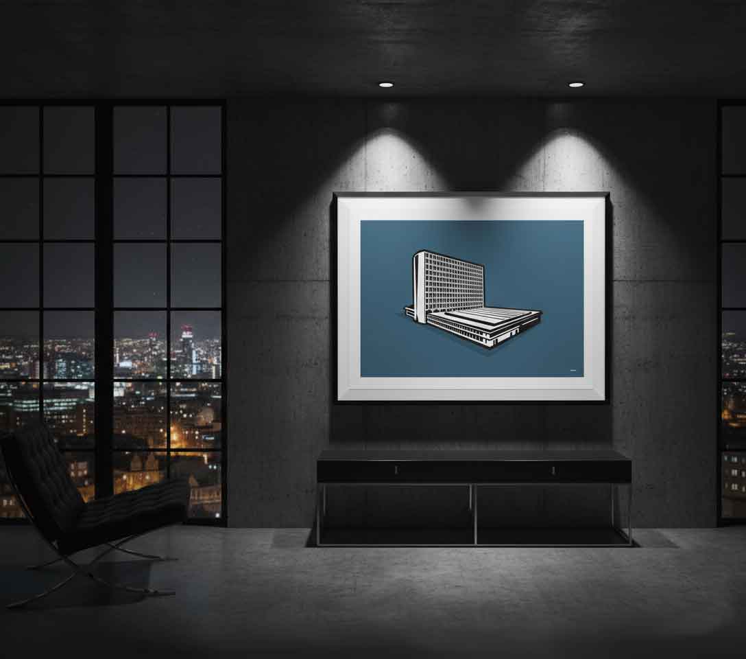 Hexagon-tower-illustration-in-apartment